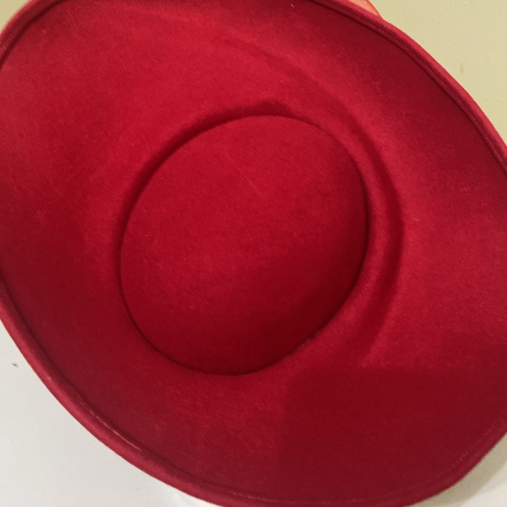 Gorgeous Red Wool Dress/Church/Kentucky Derby Hat by Deborah - Picture 5 of 12
